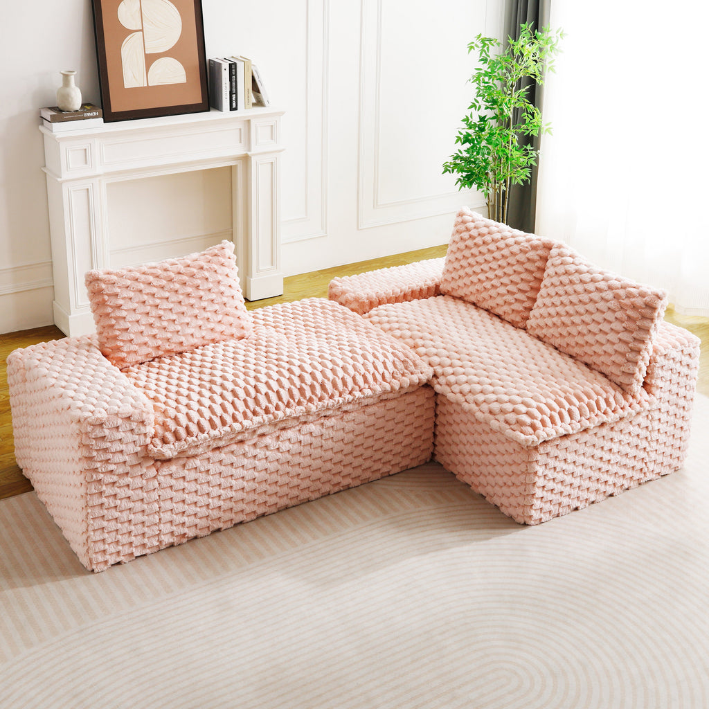 Pink Turtle Velvet Versatile Sofa
