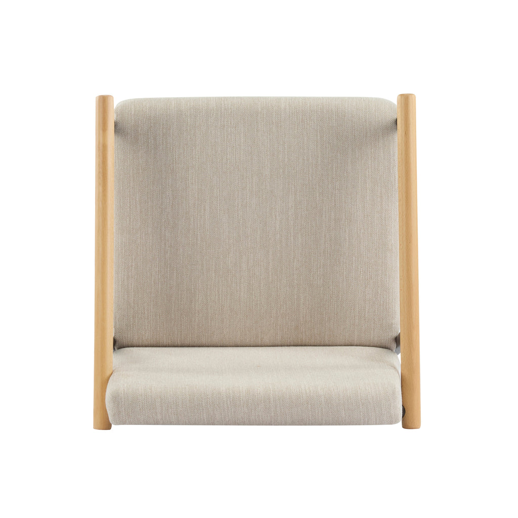 Counter Stool with Iron Frame - Set of 2 - Espresso + Beige