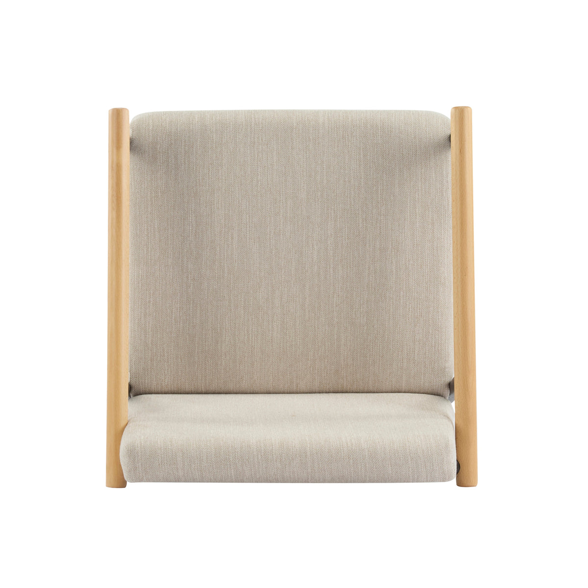 Counter Stool with Iron Frame - Set of 2 - Espresso + Beige