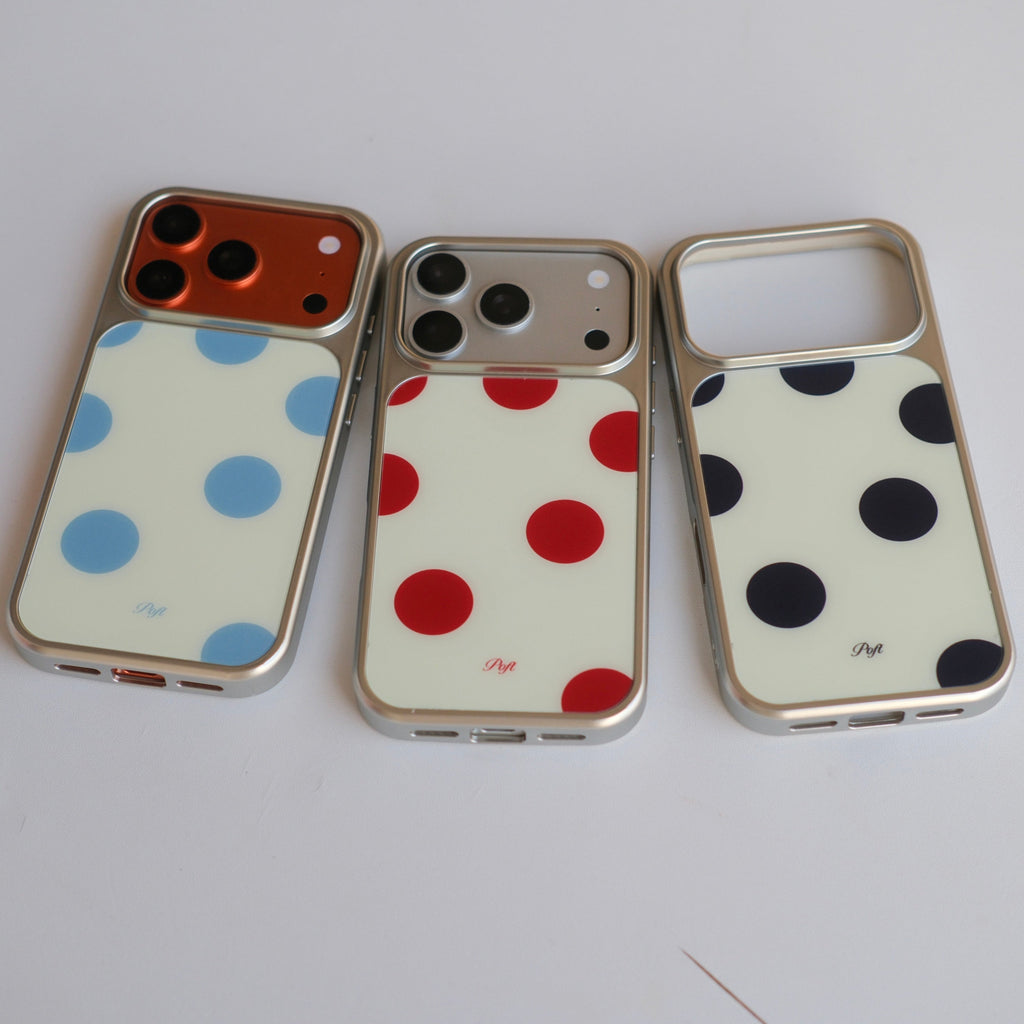 Retro Polka-dot Frosted Glass Magnetic Phone Case