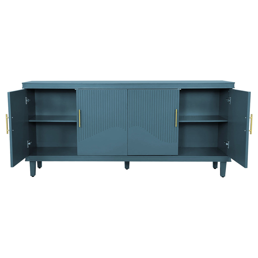 70.07" Large Size 4 Door Cabinet in Blue