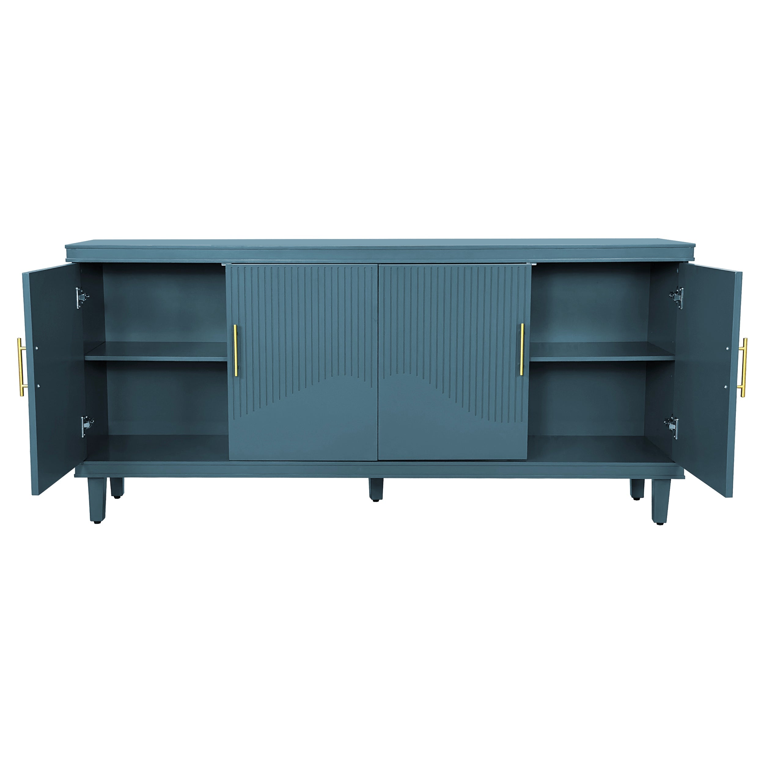 70.07" Large Size 4 Door Cabinet in Blue