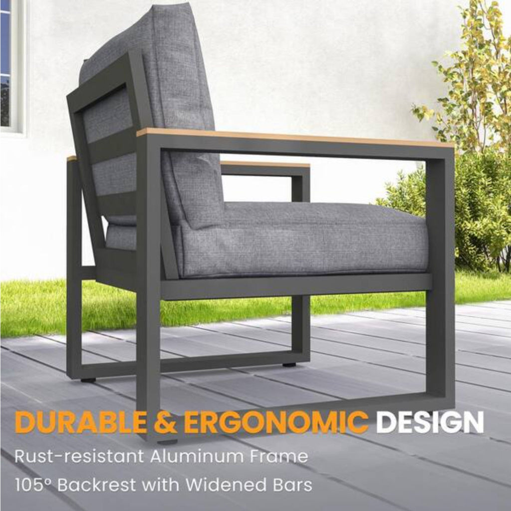 All-Weather 5-Piece Ultra Aluminum Patio Furniture Set