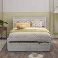 Full Size Platform Bed with Under-bed Drawers