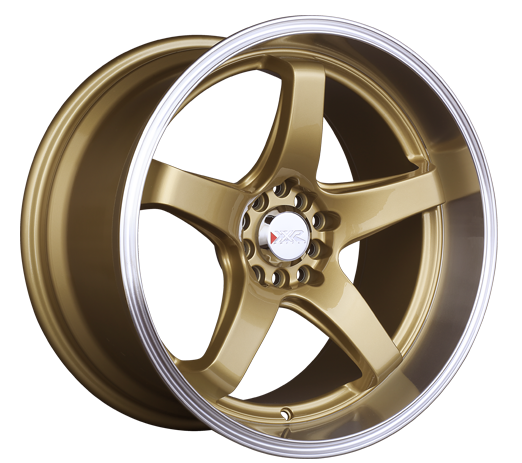 XXR 555 Wheel Hyper Gold / Machined Lip 18x10 +25 5x100,5x114.3