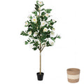 Artificial Camellia Tree 5-FT - Faux Plants Indoor Decoration