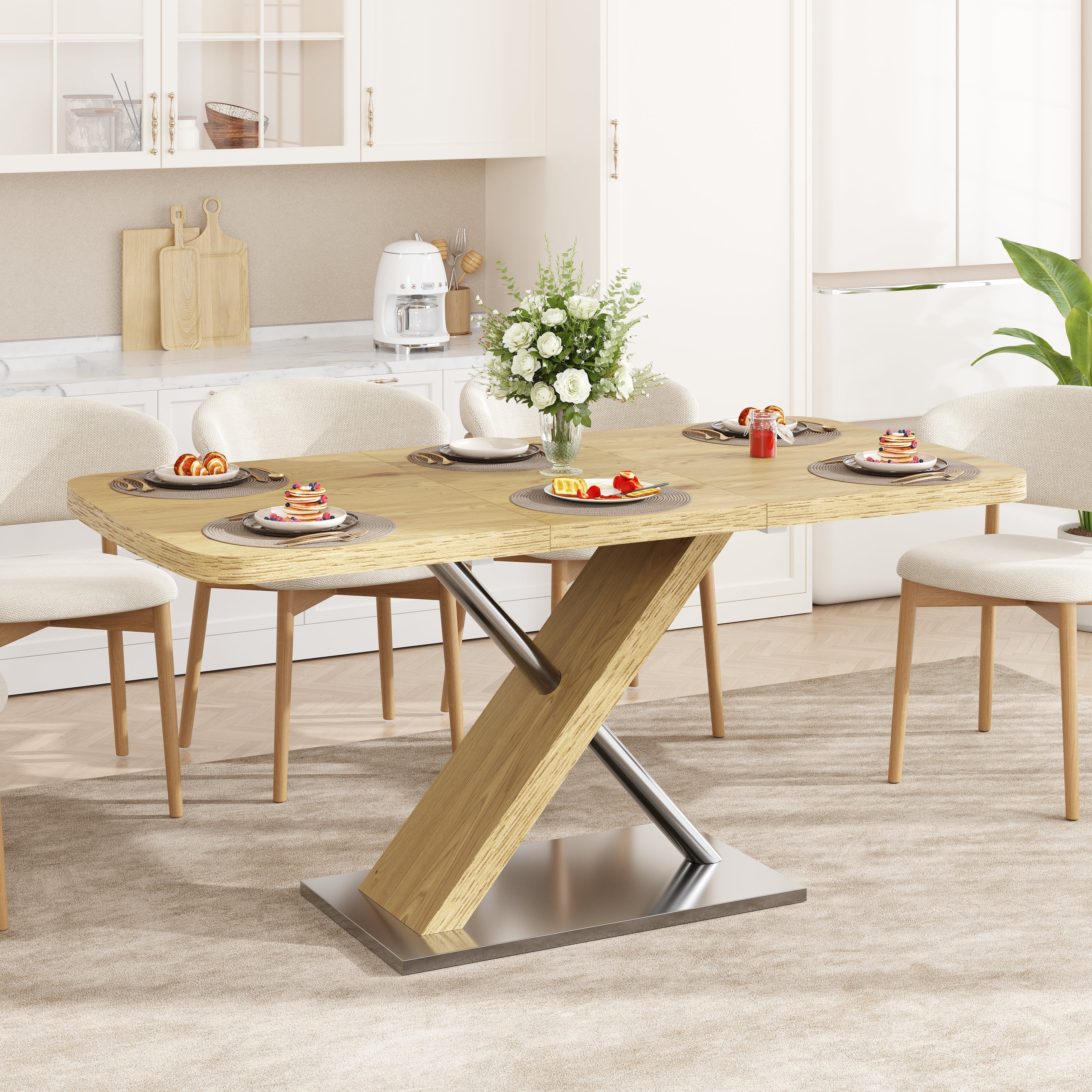 47.25 "-63" Dining Table - Original Wood Color