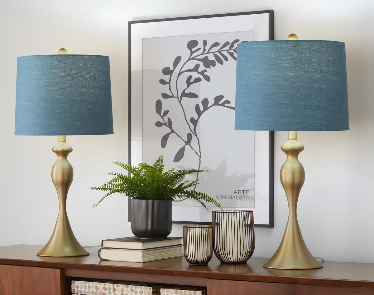 27" Contemporary Metal Table Lamp
