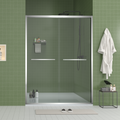 Aluminum Frame Double Sliding Shower Door