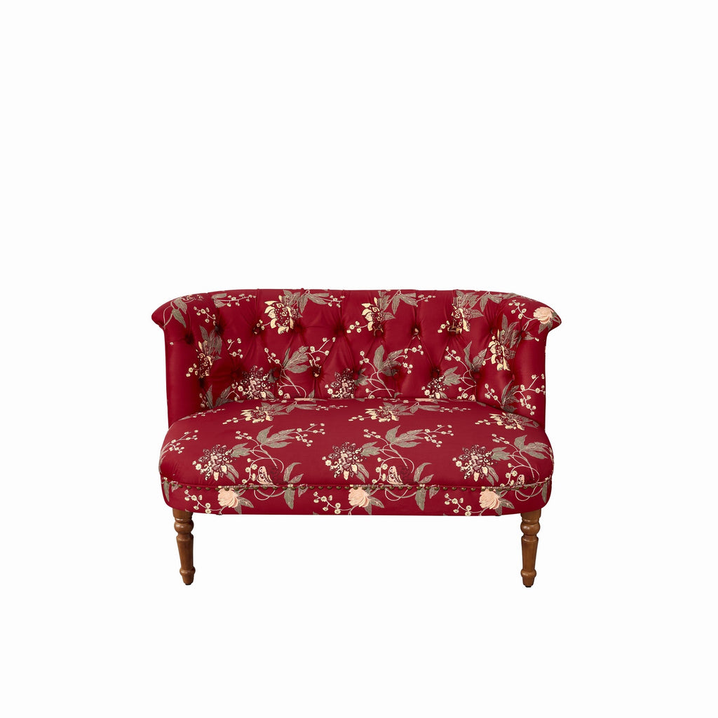 European Style Sofa Chair in Wine Red