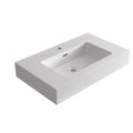 Glossy White Integrated Basin