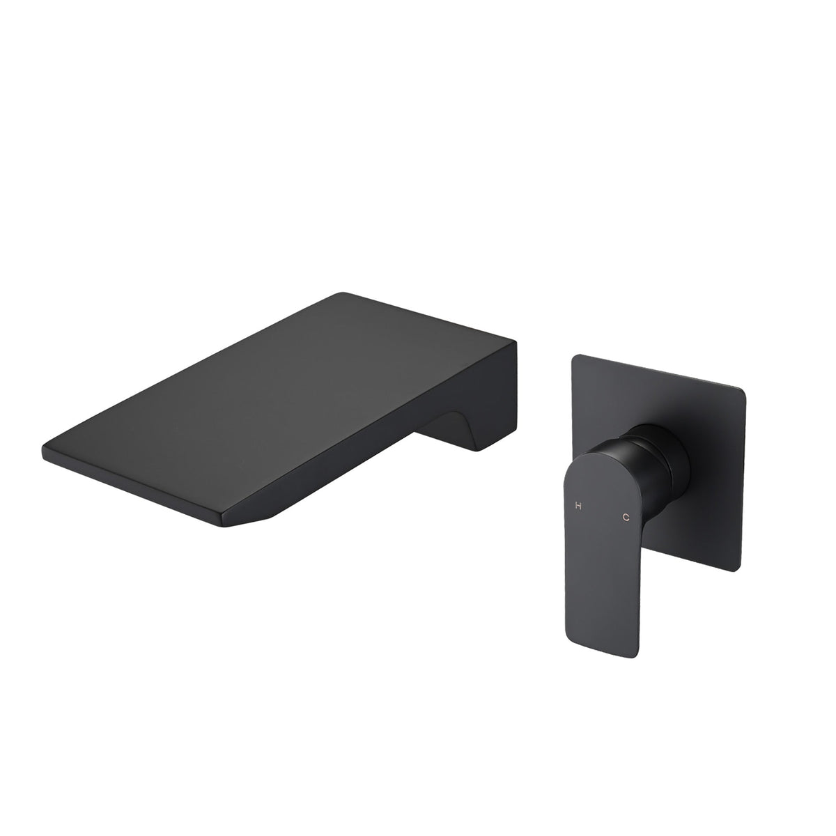Matte Black Wall Mount Bathroom Sink Faucet