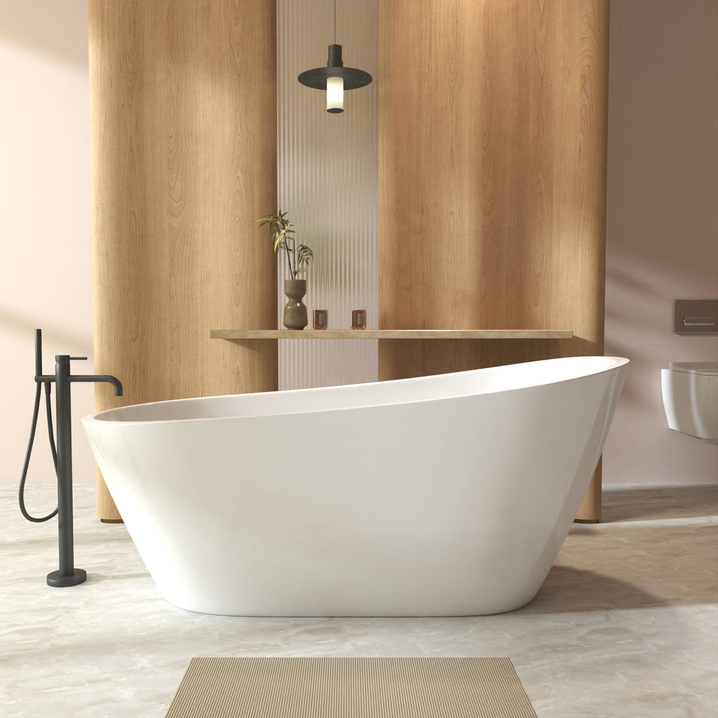 67" Freestanding Slipper Bathtub