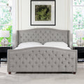 Marcella Upholstered Shelter Headboard Bed Set, King