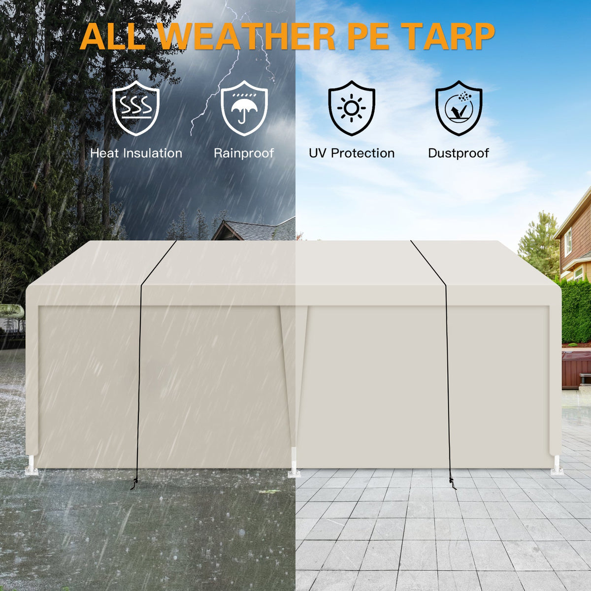 12x20 Heavy Duty Portable Carport Garage Tent