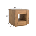 Harlan Oak-Finish End Table
