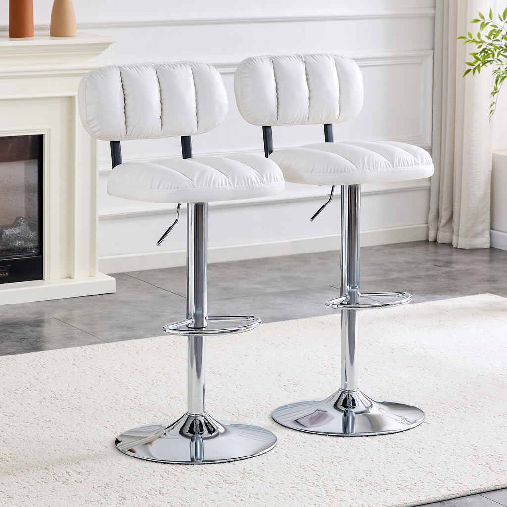 Set of 2 Adjustable Height Bar Stools