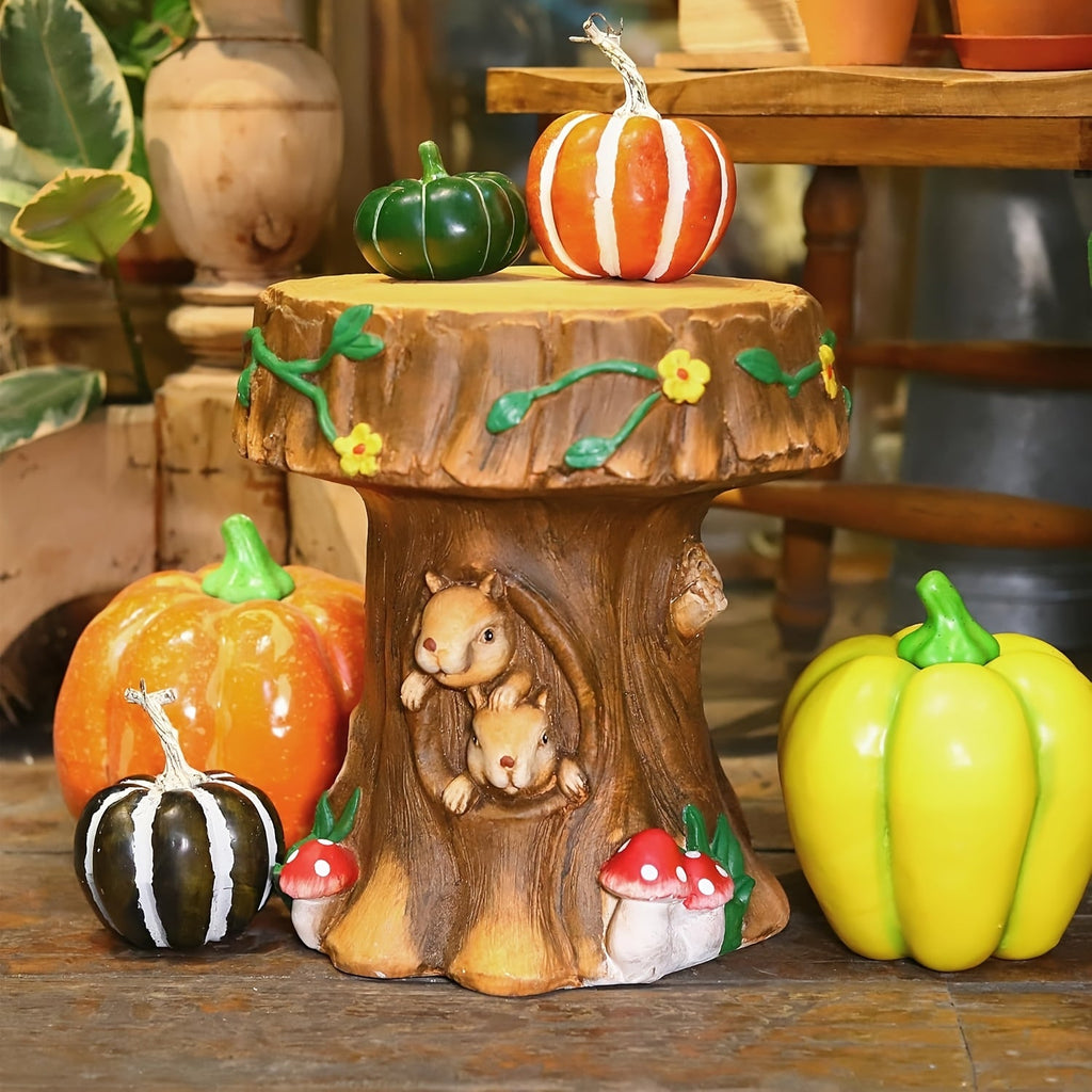 12.6" Resin Rabbit Garden Chair