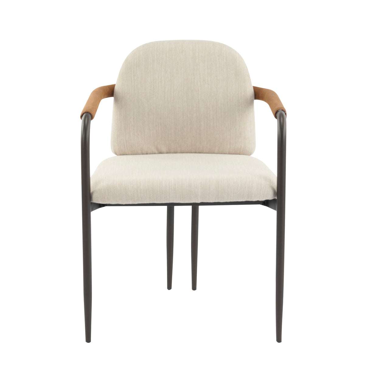 Dining Chair Set of 2 - Espresso and Beige