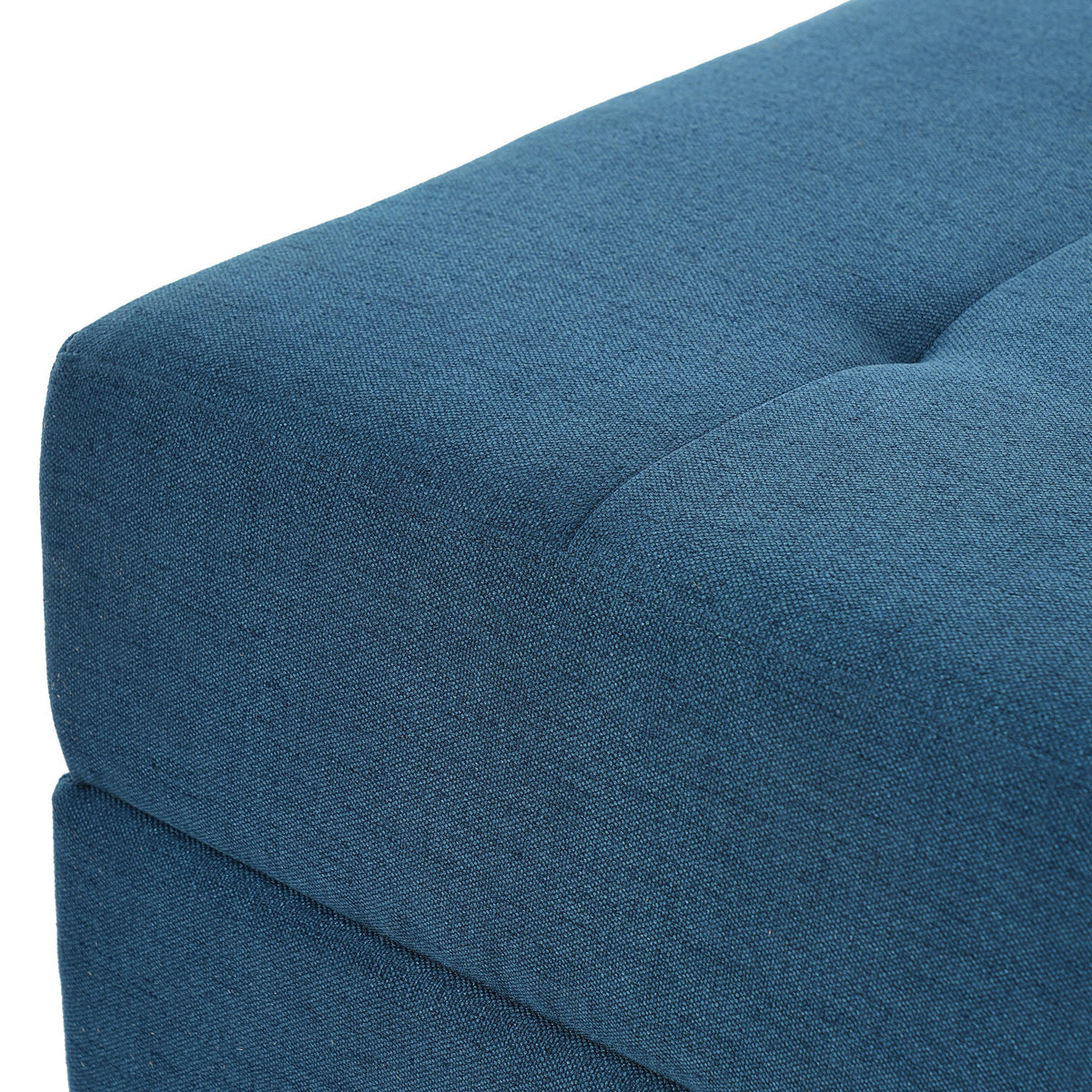 Navy Blue Tufted Ottoman
