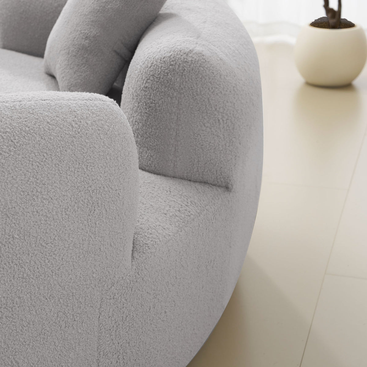 66.93 Inch Curved Loveseat