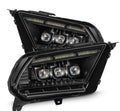 AlphaRex 10-12 Ford Mustang NOVA-Series LED Proj. Headlights Alpha-Blk w/Activ Lght & Seq.Sig SB DBL 880490 *Discontinued