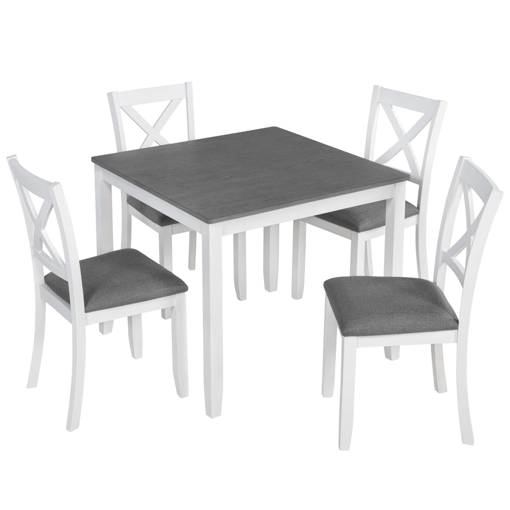 5-Piece Dining Table Set with 4 Chairs