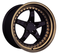 XXR 565 Wheel Black / Bronze Lip 18x9.5 +20 5x4.5