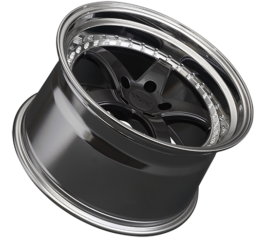 XXR 565 Wheel Graphite / Platinum Lip 18x10.5 +20 5x4.5