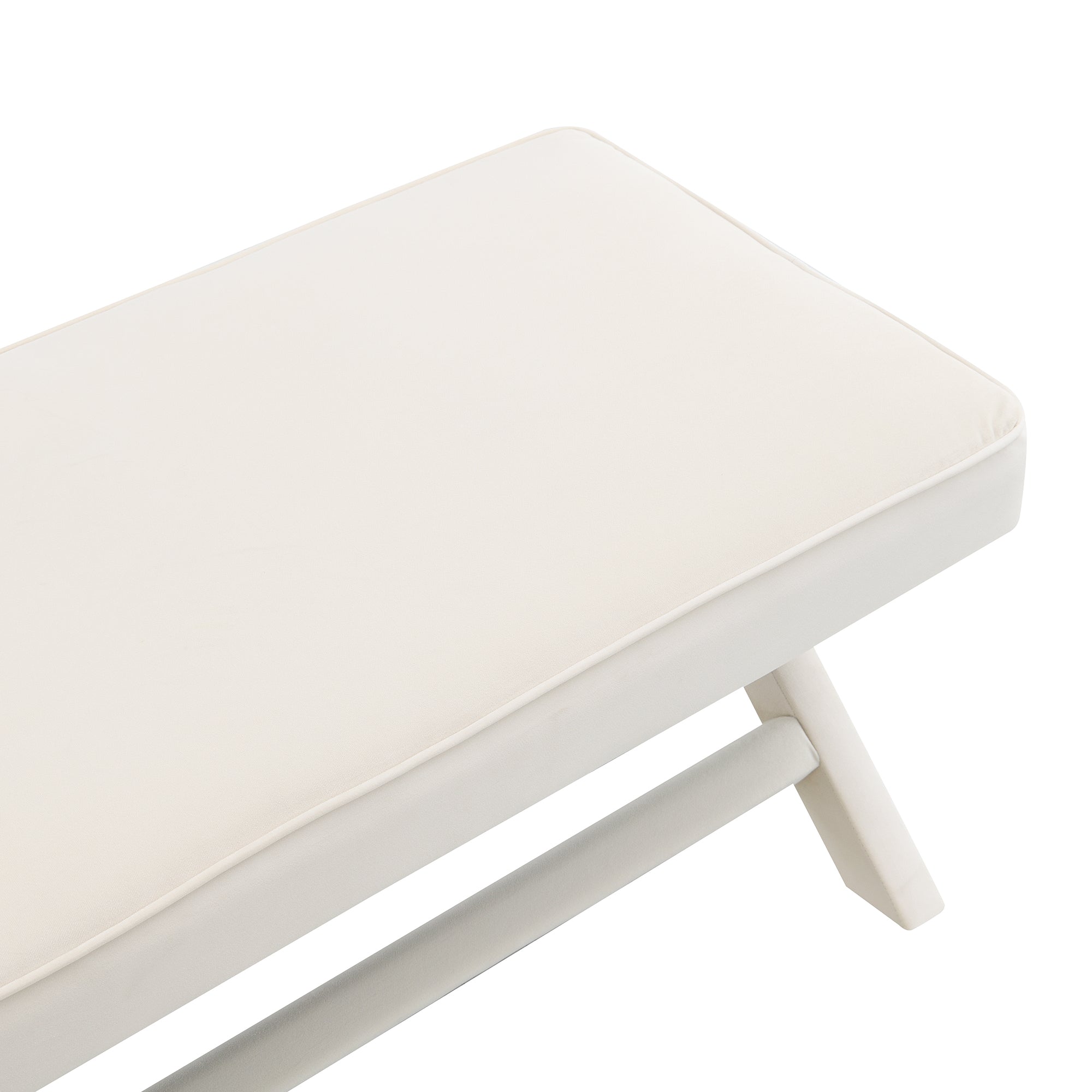 Comfort Double Bench Upholstered in Velvet Fabric