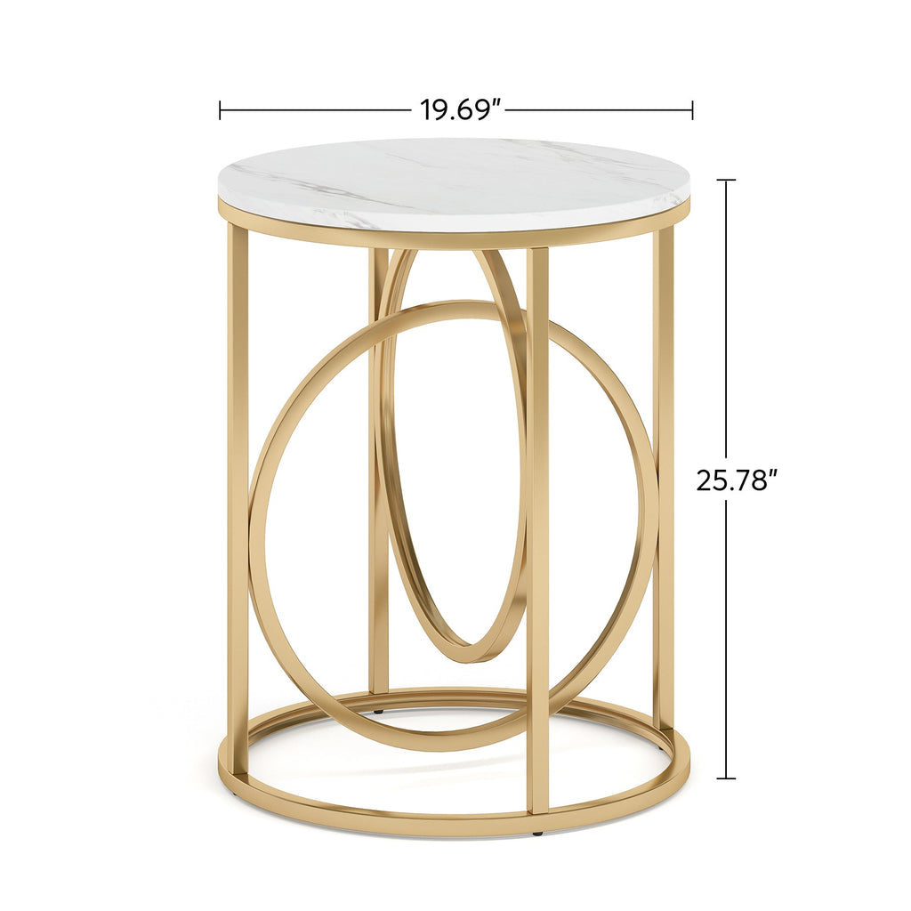 20” Round End Table for Living Room