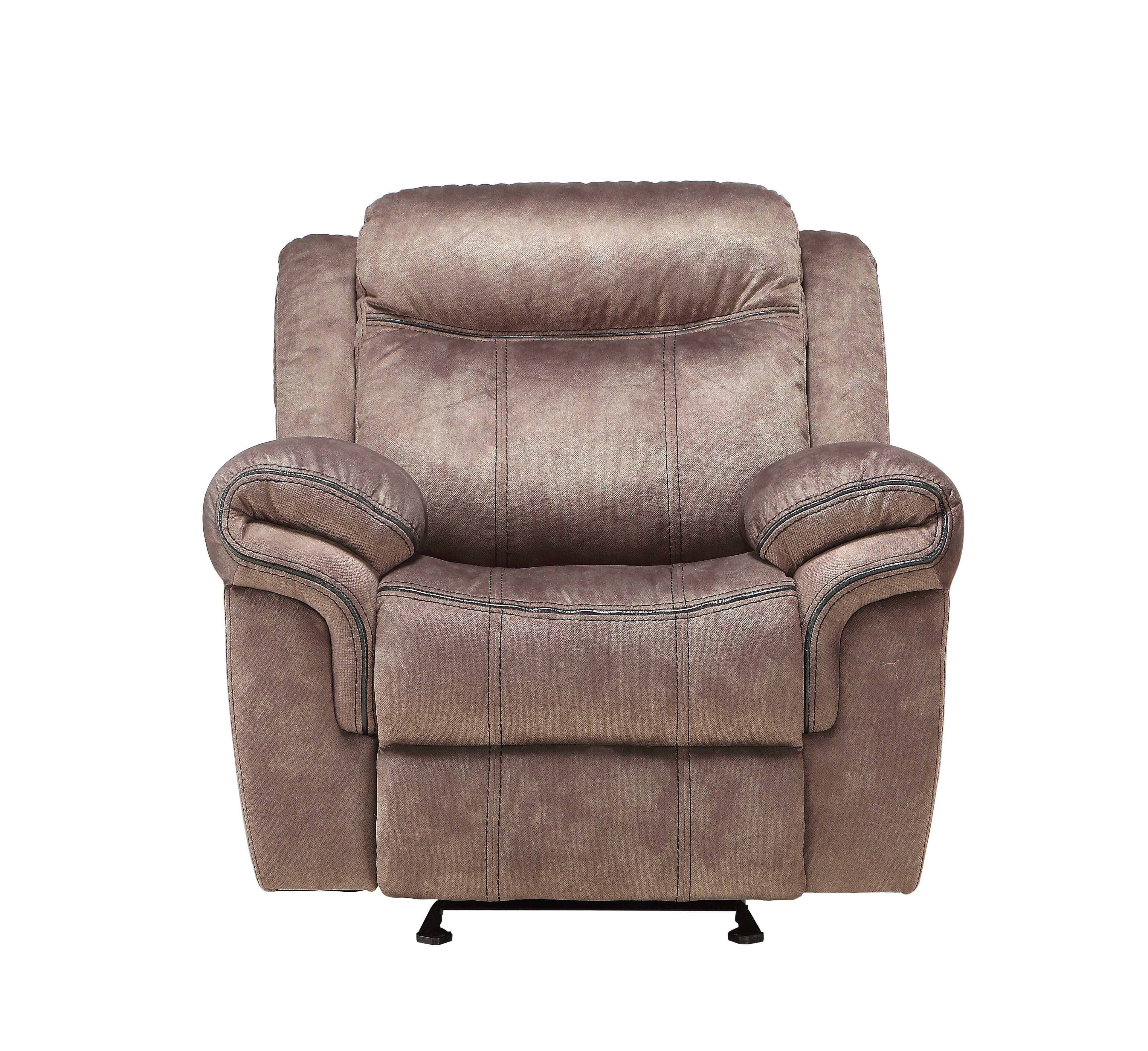 Zubaida Two Tone Chocolate Velvet Glider Recliner