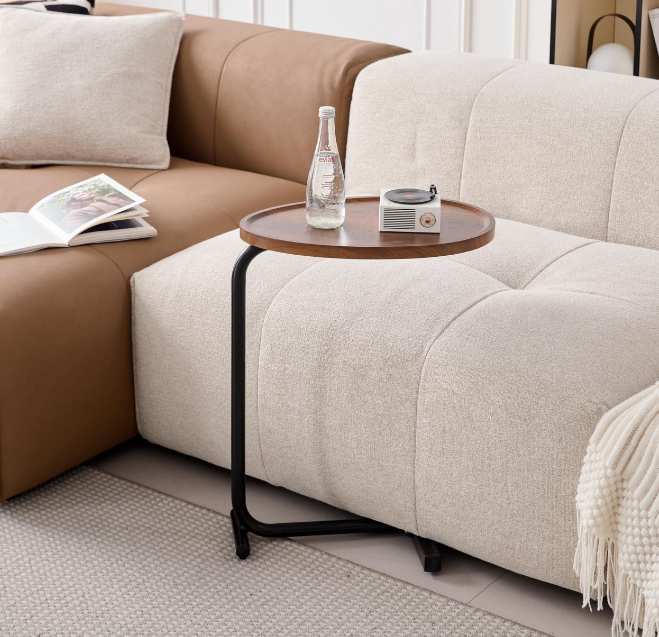 2-Piece C-Shaped Side Table Set