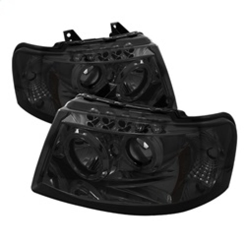 Spyder Ford Expedition 03-06 Projector Headlights LED Halo LED Smke (Not Included) PRO-YD-FE03-HL-SM 5033918