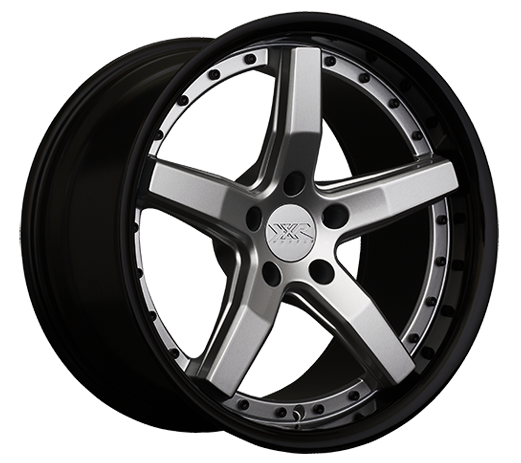 XXR 569 Wheel Silver / Gloss Black Lip 18x10 +35 5x100