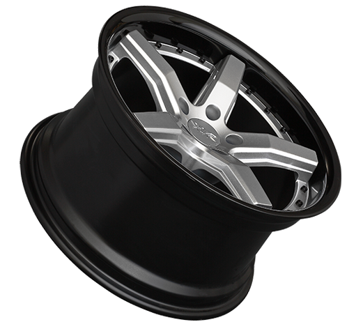 XXR 569 Wheel Silver / Gloss Black Lip 18x10 +35 5x120