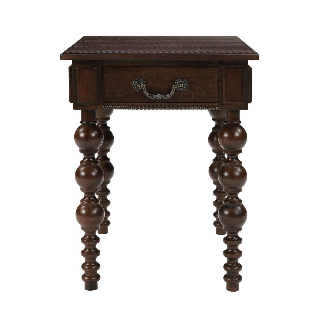 Solid Wood End Table with Drawer