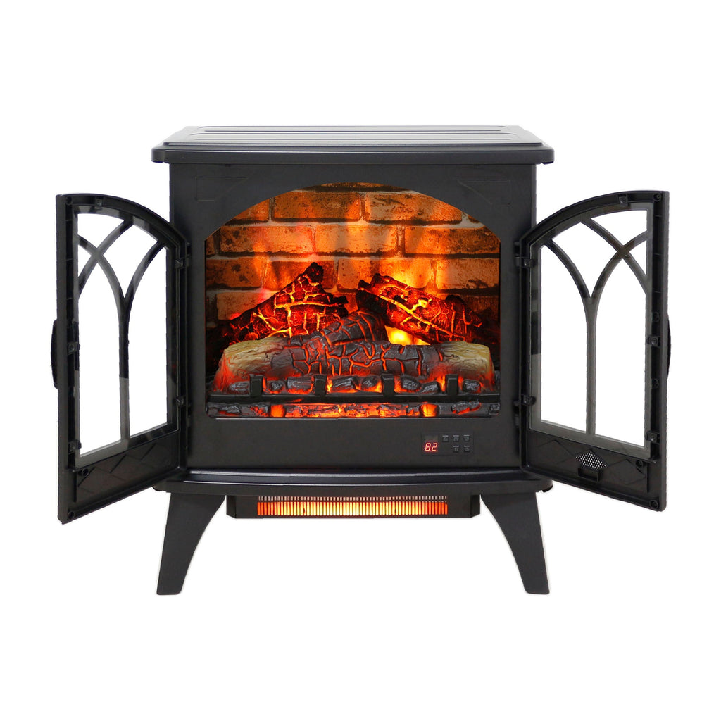24 Inch 3D Flame Electric Infrared Quartz Fireplace Stove