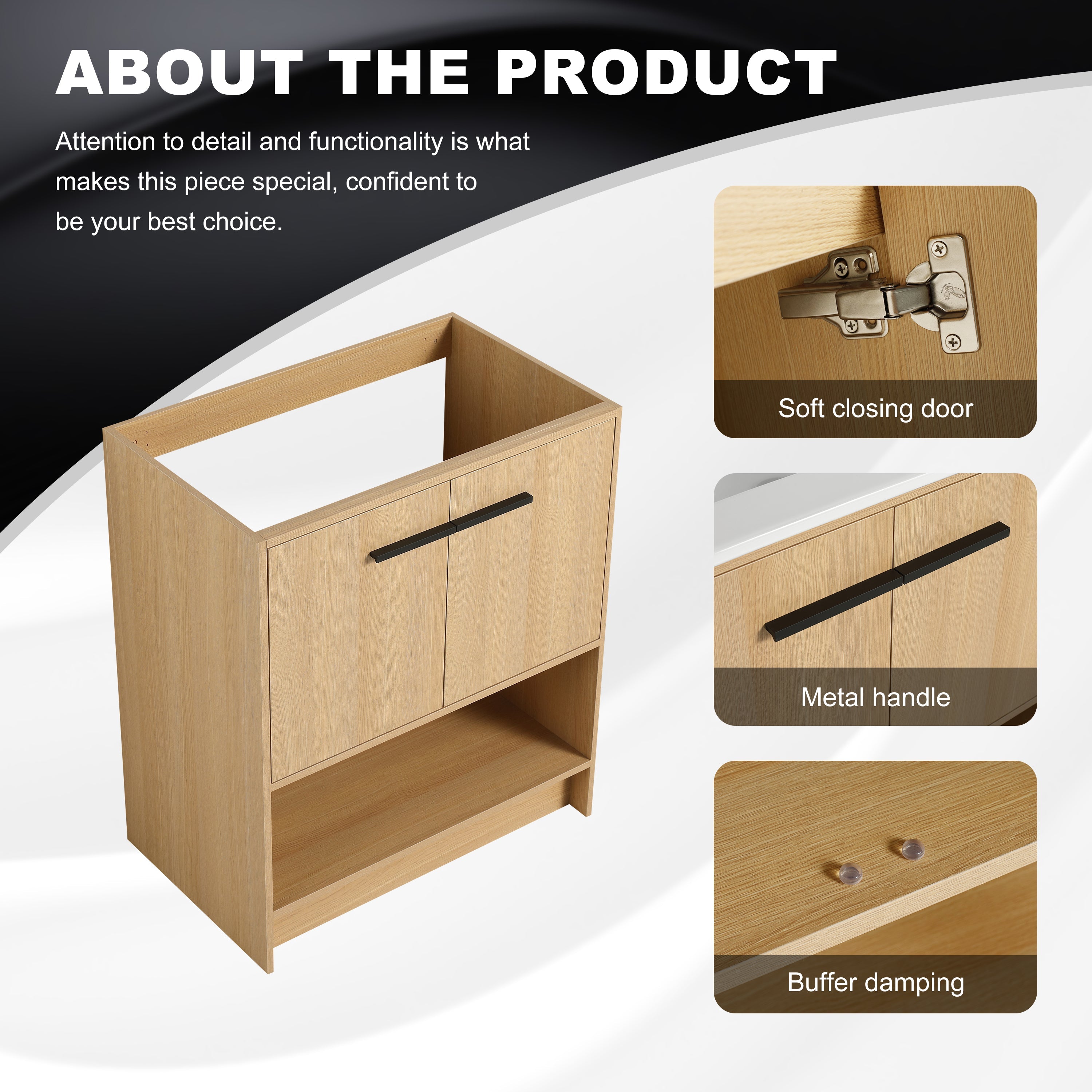 30" Bathroom Vanity with 2 Doors
