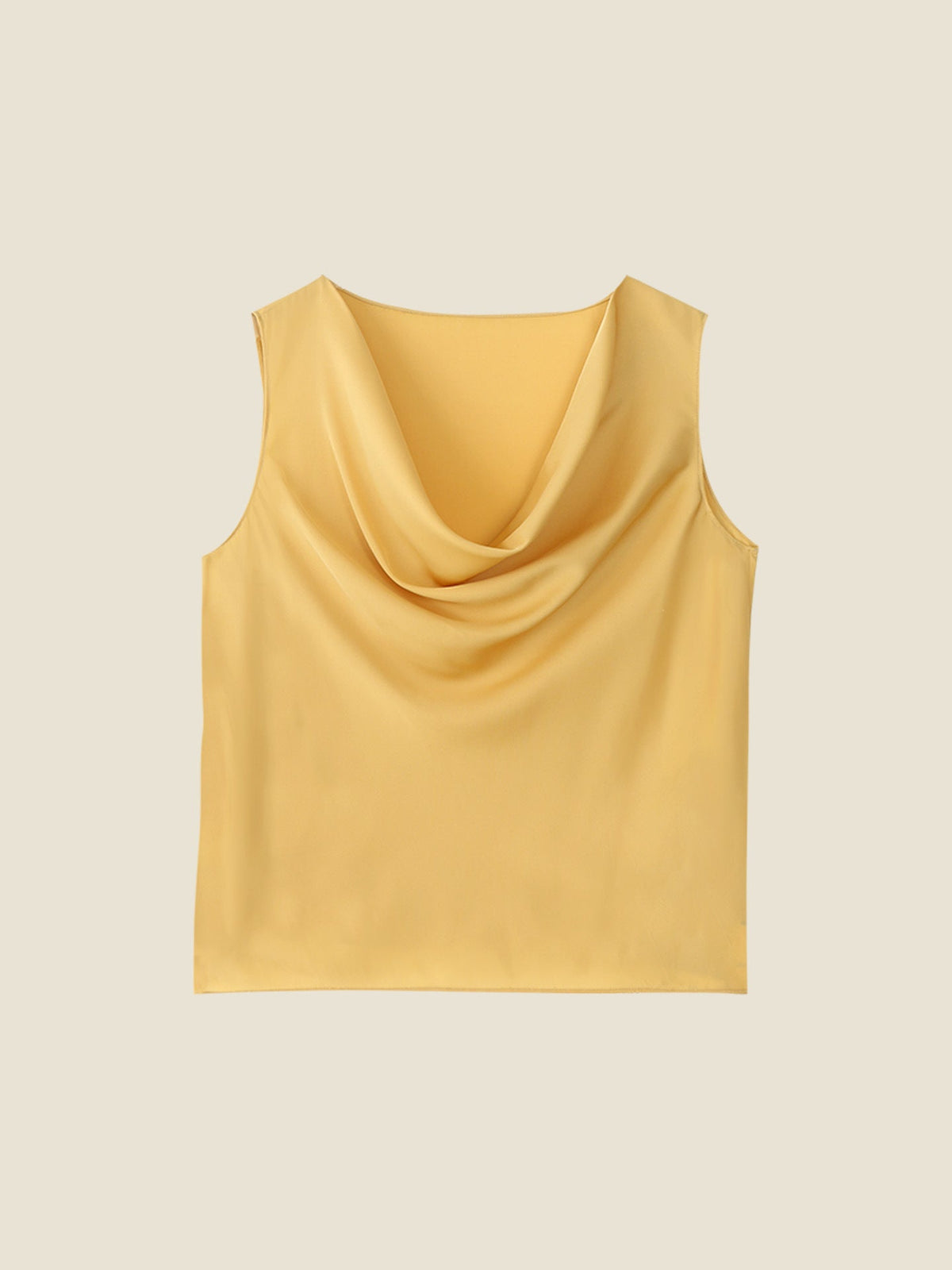 Womens Silk Boat-Neck Sleeveless Tank Top Mulberry-Silk Knitted Base Layer