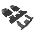 3D MAXpider 3D MAXider 22-24 Nissan Pathfinder 7-Seat Kagu Black Floor Mat - Row 1/2/3 L1NS14901509