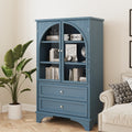52.17"H Glass Door Display Case Storage Cabinet