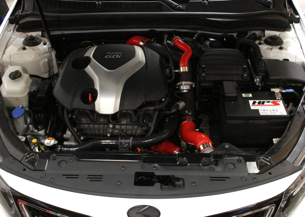 HPS Performance Products HPS Red Reinforced Silicone Intercooler Hose Kit Hyundai 11-14 Sonata 2.0L Turbo