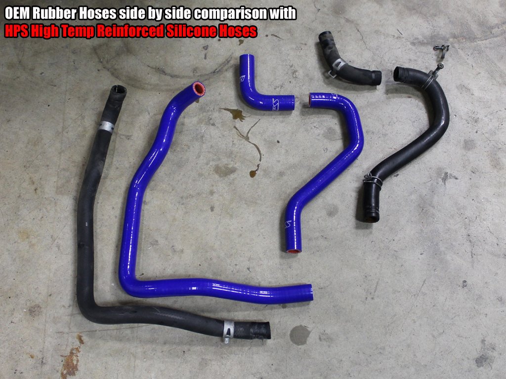 HPS Blue Reinforced Silicone Heater Hose Kit Toyota 89-95 4Runner 22RE Non Turbo EFI LHD