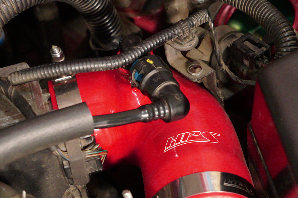 HPS Performance Products HPS Red Reinforced Silicone Post MAF Air Intake Hose Kit Mazda 06-08 MX-5 Miata NC1