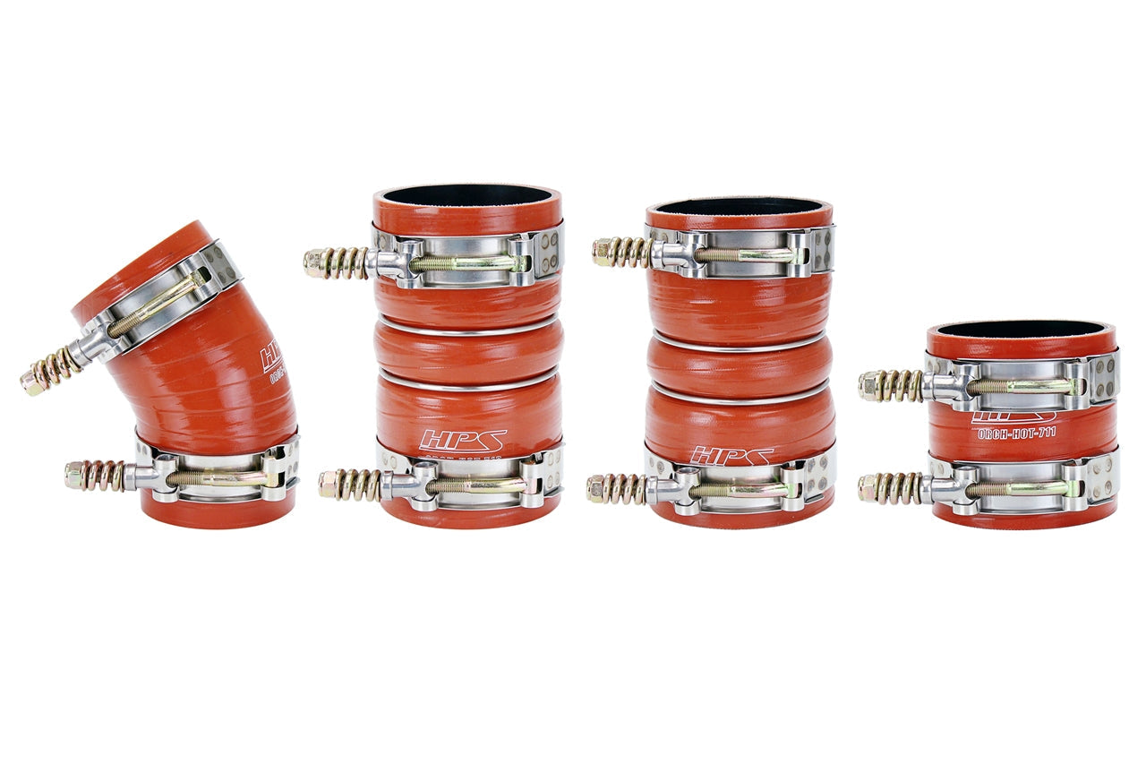 HPS Performance Products HPS High Temp Reinforced Silicone Intercooler Hose Boots Kit Ford 2005-2007 F350 Superduty 6.0L PowerStroke Diesel
