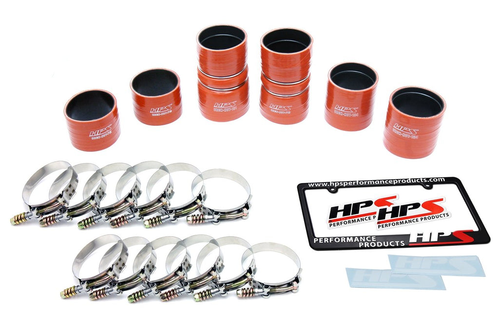 HPS High Temp Reinforced Silicone Intercooler Hose Boots Kit Ford Late 1999 - 2003 F350 Superduty 7.3L PowerStroke Diesel