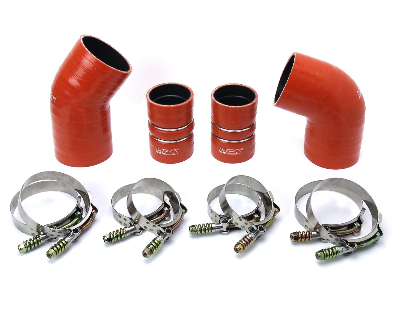 HPS High Temp Aramid Reinforced Silicone Intercooler Hose Boots Kit GMC 2004.5 - 2005 Sierra 2500 HD 6.6L Duramax LLY Diesel