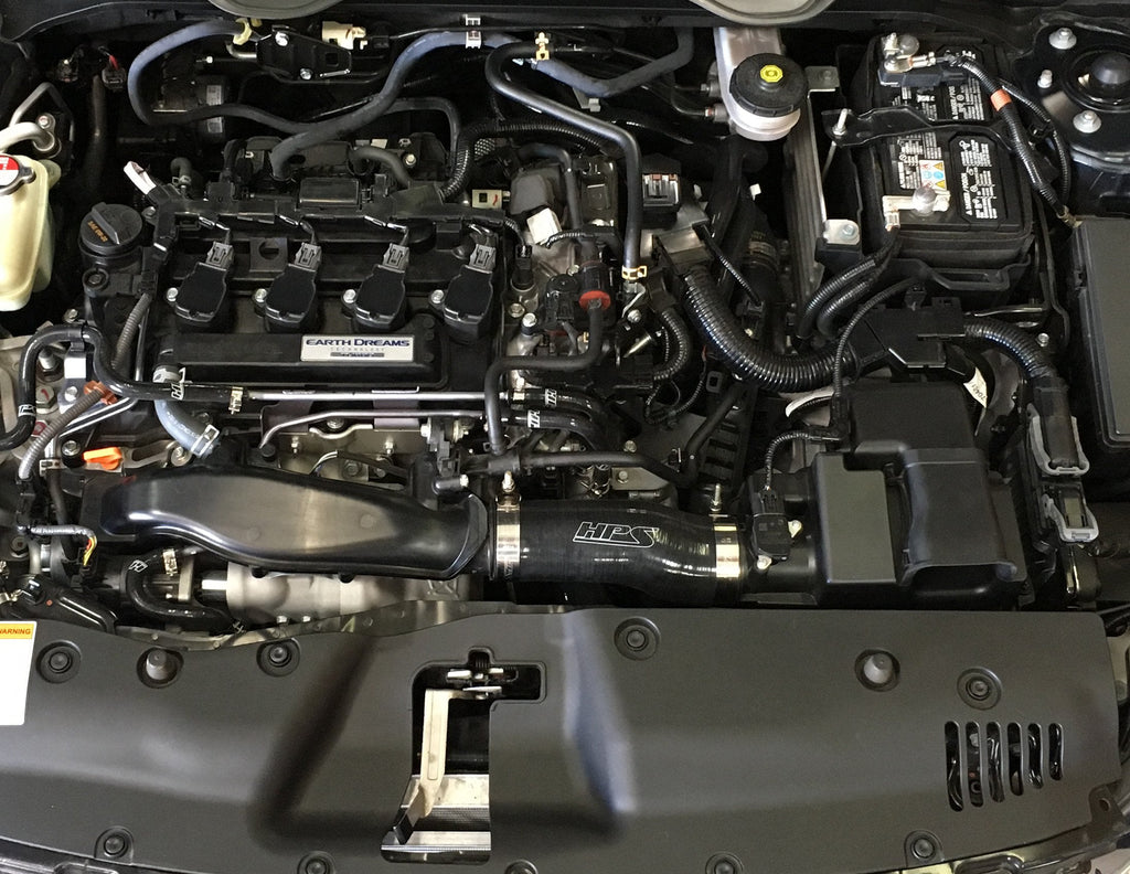 HPS Performance HPS Silicone Air Intake Kit Post MAF Hose Honda 2016-2020 Civic 1.5L Turbo, 57-1595