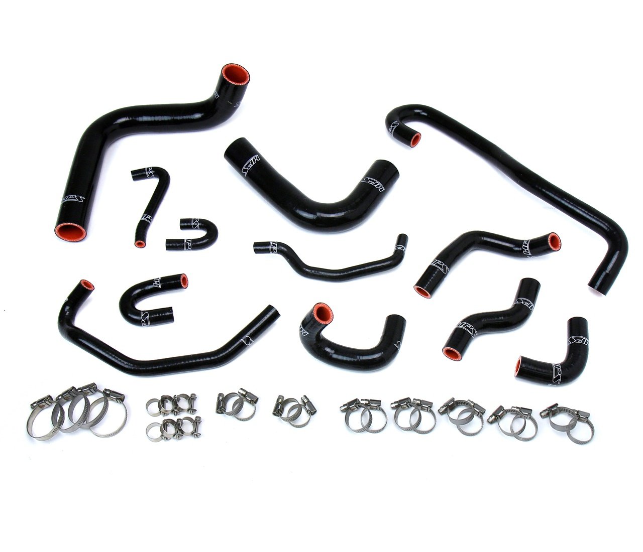 HPS Reinforced Black Silicone Radiator + Heater Hose Kit Coolant Toyota 89-92 Pickup 3.0L V6 Left Hand Drive